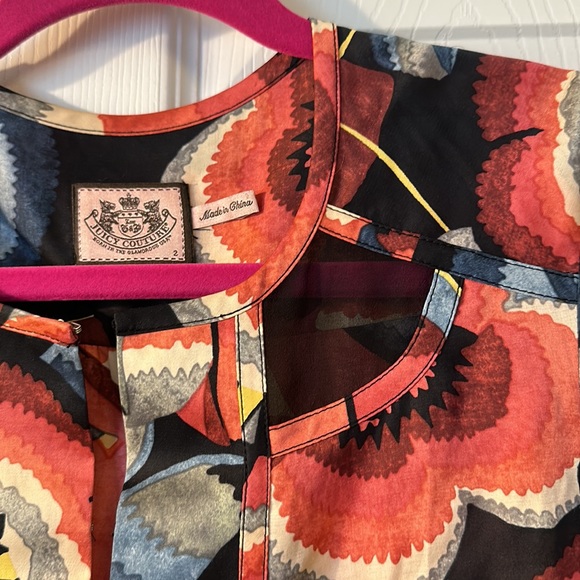 NWOT. Juicy Couture floral mini dress or long tunic - Picture 5 of 5